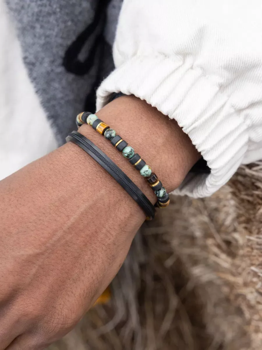 Pig & Hen Armband - Navarch 6mm - Zwart 2 Pig & Hen Armband - Navarch 6mm