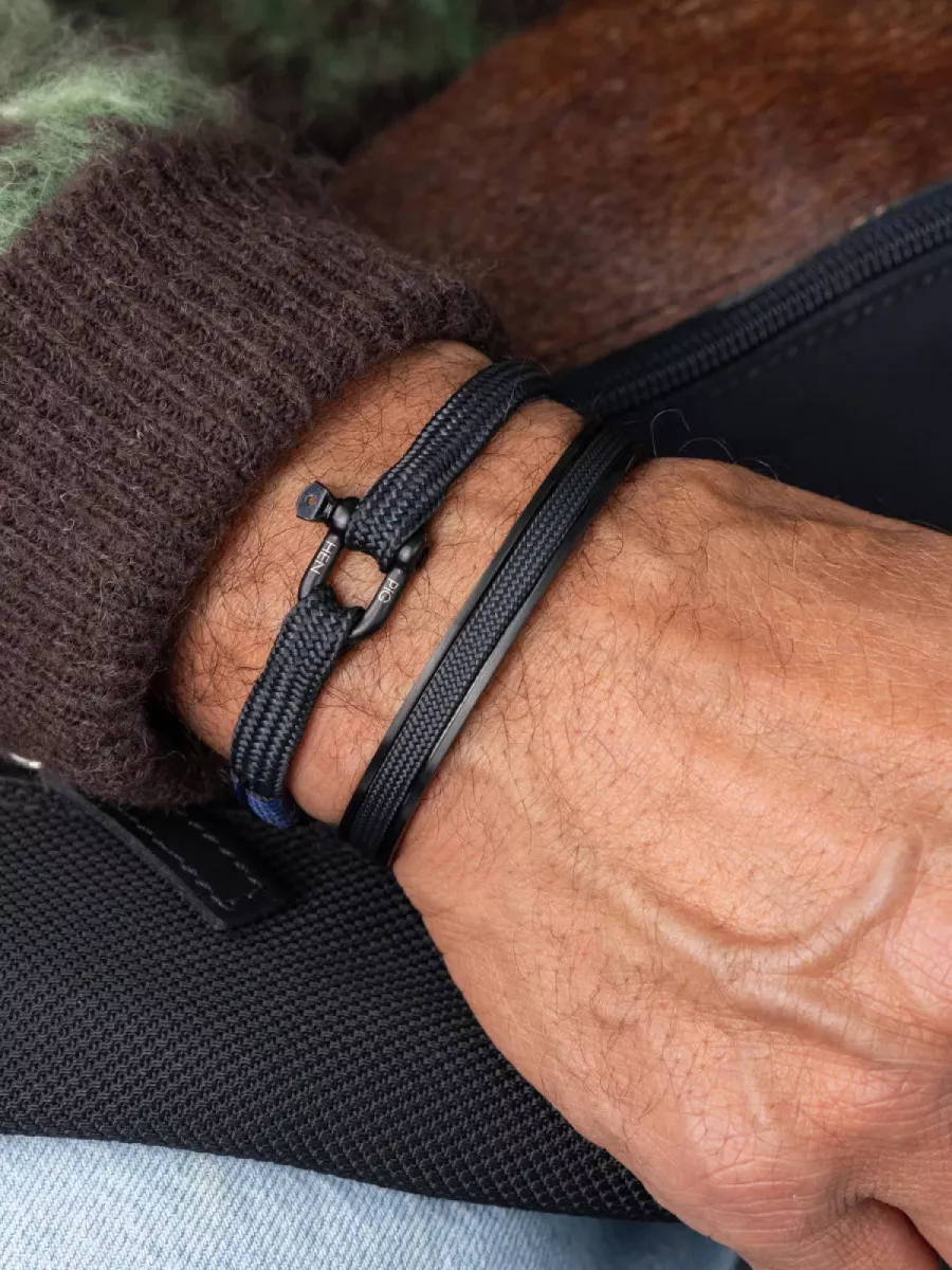Pig & Hen Armband - Navarch 9mm - Zwart 2 Pig & Hen Armband - Navarch 9mm