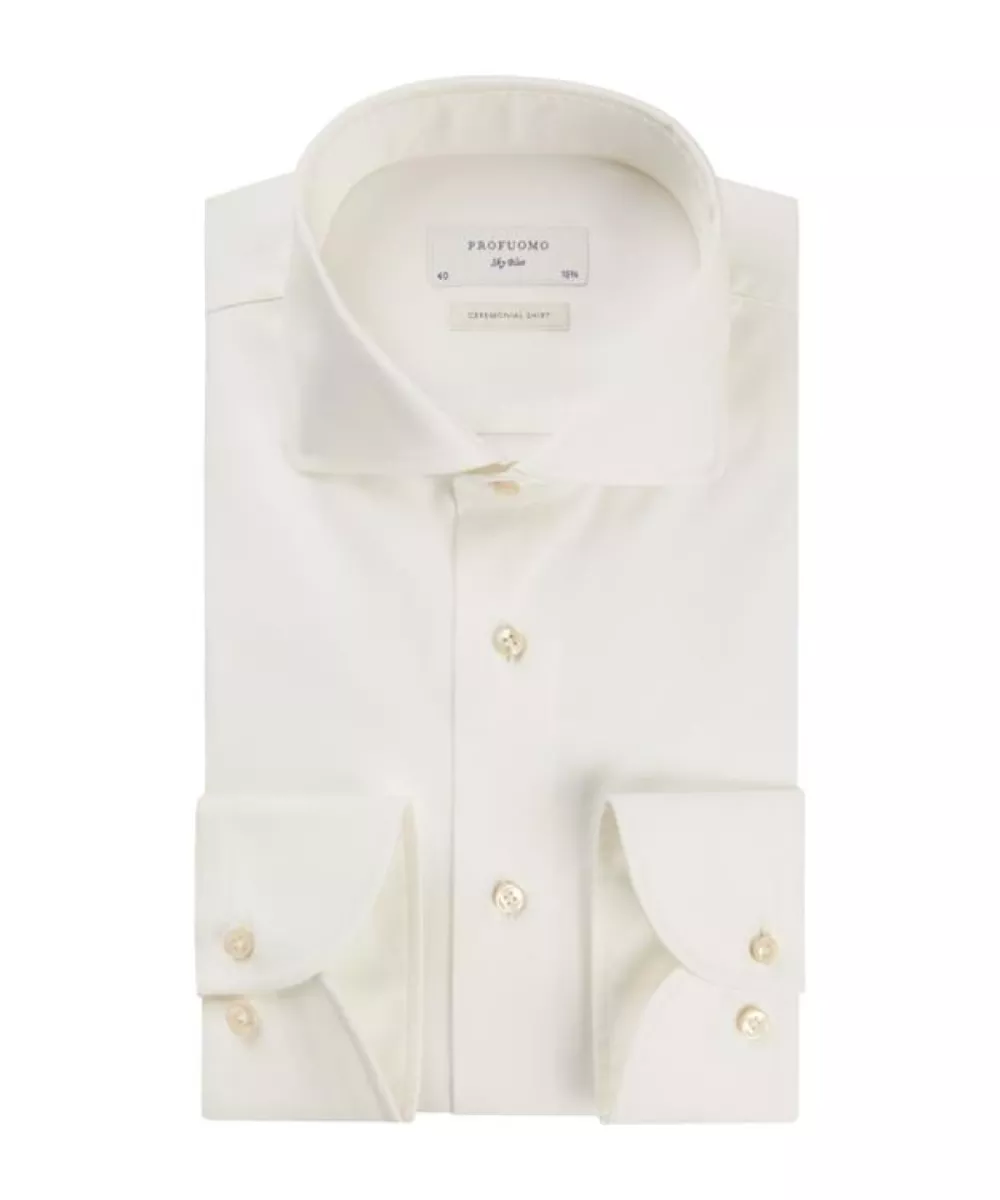 Profuomo Overhemd - PP2H00022A - Beige 1 Profuomo Profuomo Overhemd - PP2H00022A - Beige