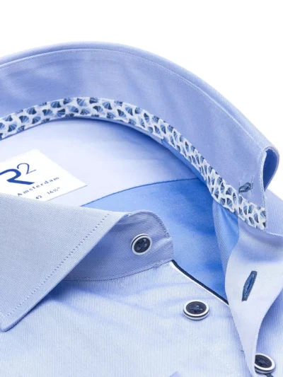 R2 R2 Overhemd - NOS.TWILL.002/018 - Blauw
