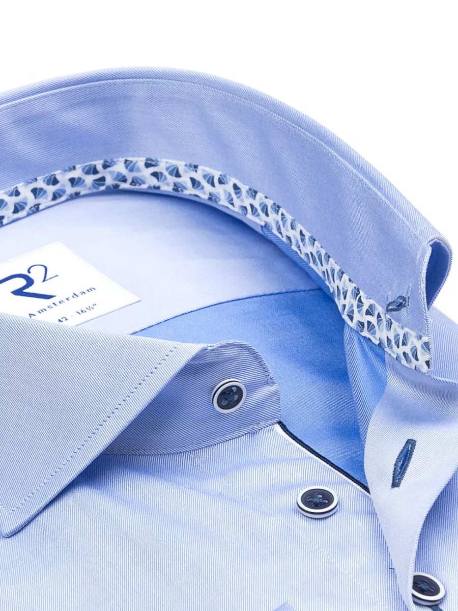 R2 Overhemd - NOS.TWILL.002/018 - Blauw 2 R2 R2 Overhemd - NOS.TWILL.002/018 - Blauw
