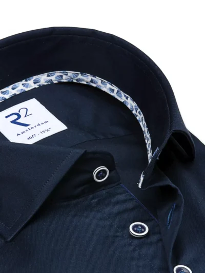 R2 R2 Overhemd - NOS.TWILL.003/010 - Blauw