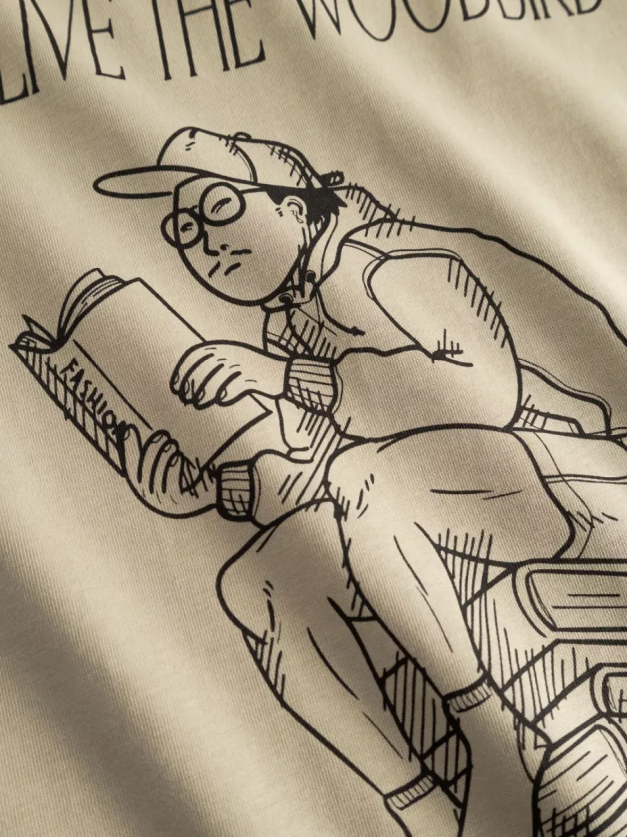 Woodbird T-shirt - 2616-405 - Beige 3 Woodbird Woodbird T-shirt - 2616-405 - Beige