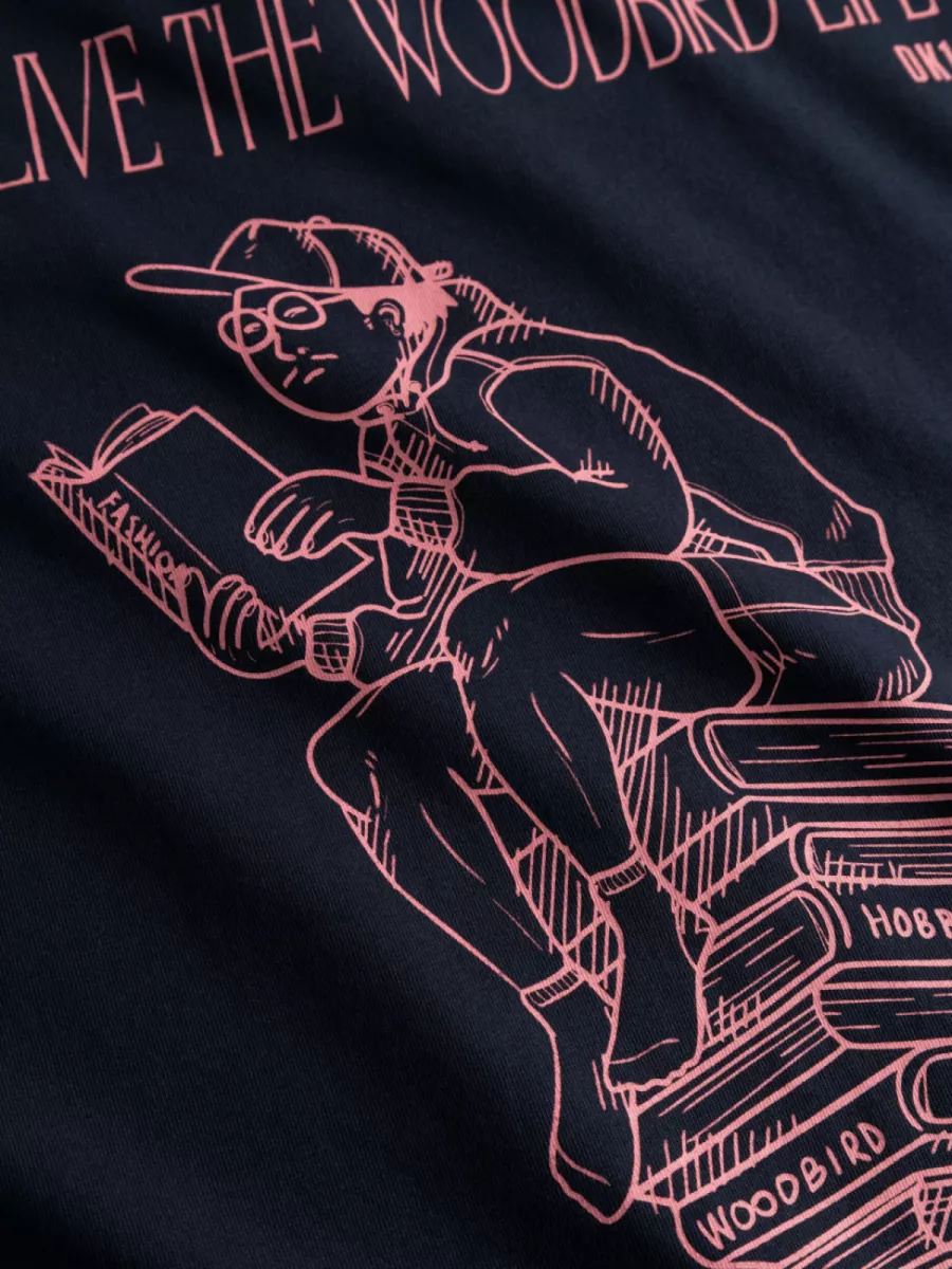 Woodbird T-shirt - 2616-405 - Blauw 3 Woodbird Woodbird T-shirt - 2616-405 - Blauw