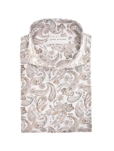John Miller John Miller Overhemd - 5142700-620-000-000 - Bruin