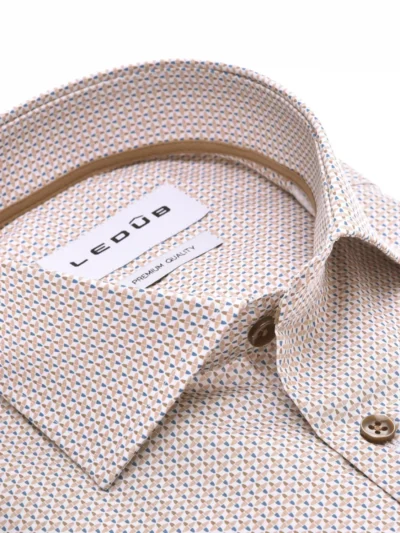 Ledub Ledub Overhemd - 0143280-630-645-000 - Beige