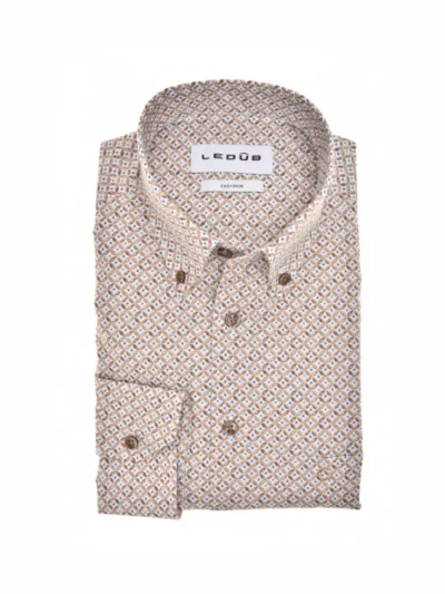 Ledub Ledub Overhemd - 0143346-630-000-000 - Beige