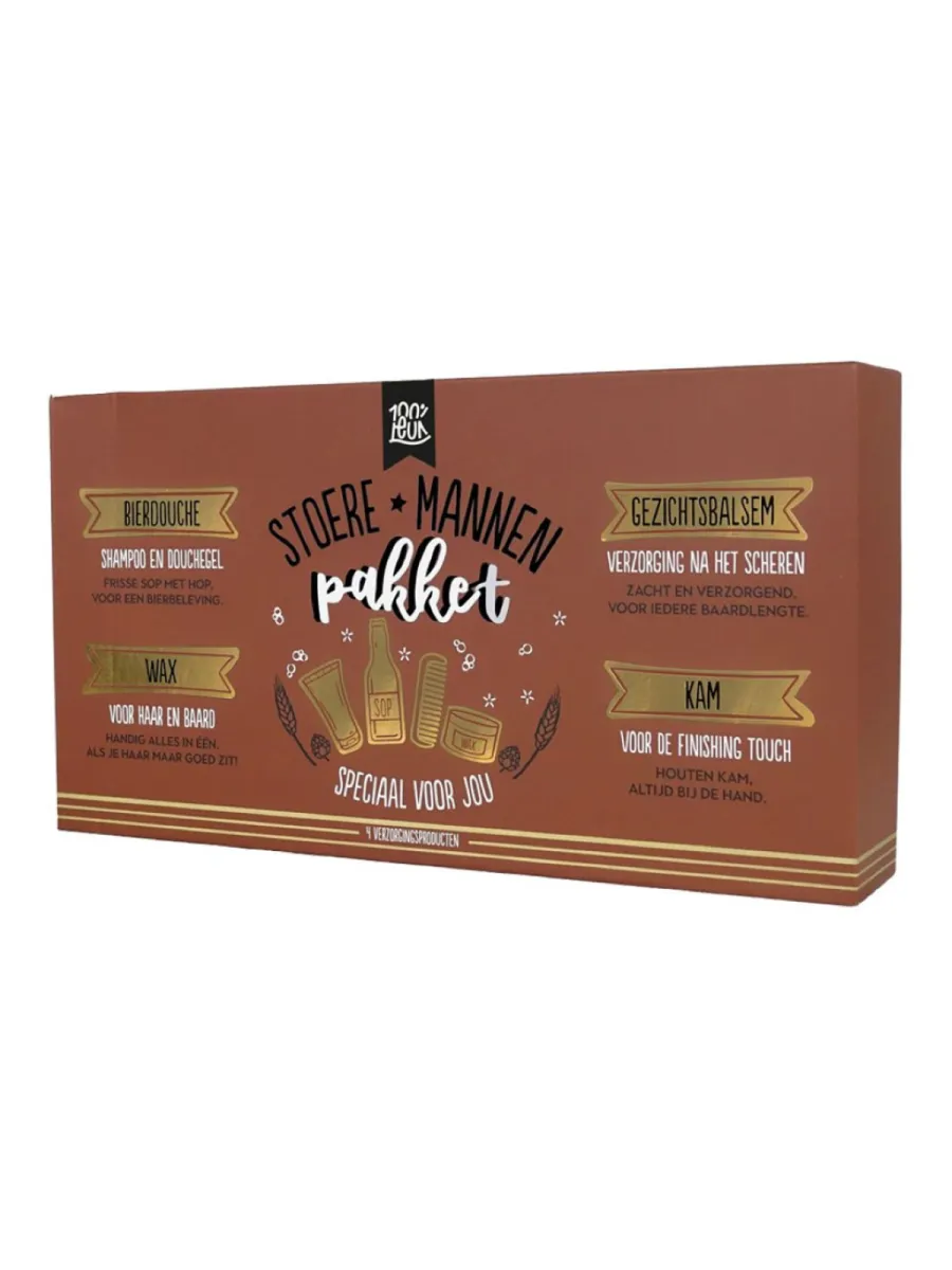 100% Leuk Gift set - PA0039 Stoere Mannen Pakket 3 100% leuk 100% Leuk Gift set - PA0039 Stoere Mannen Pakket
