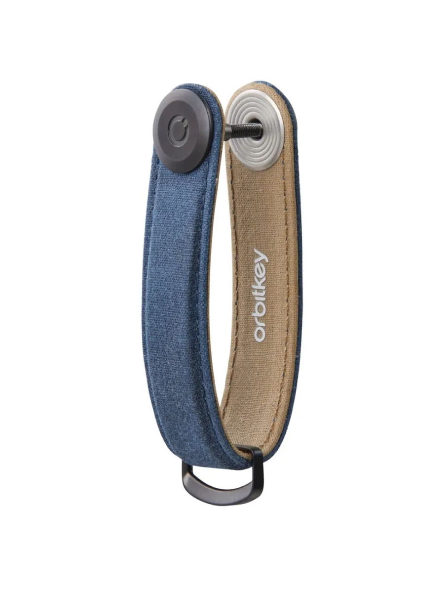Orbitkey Sleutelhanger - WAXED CANVAS - Blauw 3 Orbitkey Orbitkey Sleutelhanger - WAXED CANVAS - Blauw