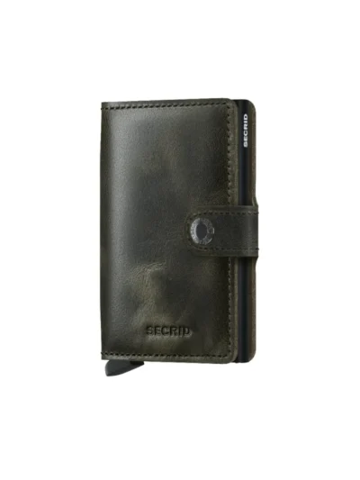 Secrid Secrid Portemonnee - Mini Wallet Vintage Olive Black - Groen