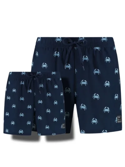 Son of a Beach Son of a Beach Kids Zwemshort - CRAB DARKBLUE - Blauw